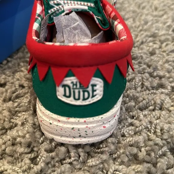 Youth Hey Dude Wally Holiday Elf Shoes (10C)