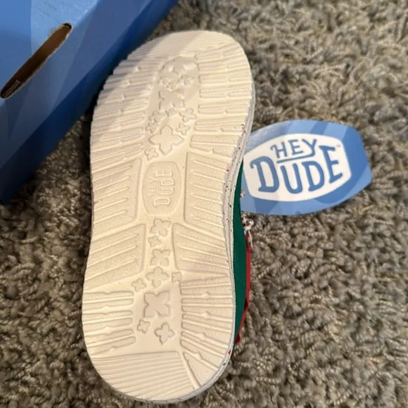 Youth Hey Dude Wally Holiday Elf Shoes (10C)
