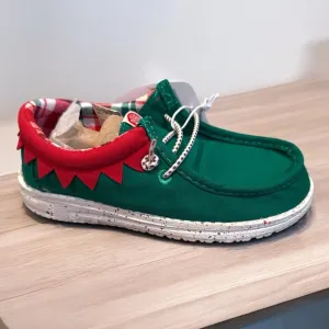 Youth Hey Dude Wally Holiday Elf Shoes (10C)