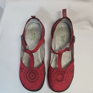 Zambou Red Leather All-Terrain Shoes